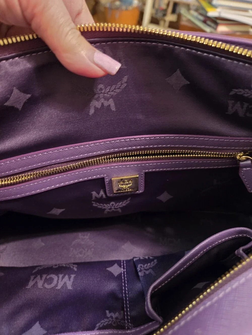 MCM Saffiano Nuovo Leather Satchel Designer Handbag